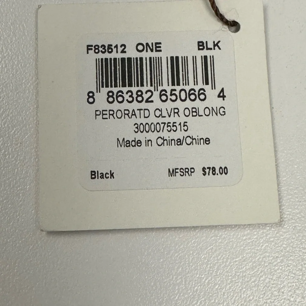 Black Sheer Scarf with Perforated Coach C’s - Picture 4 of 4